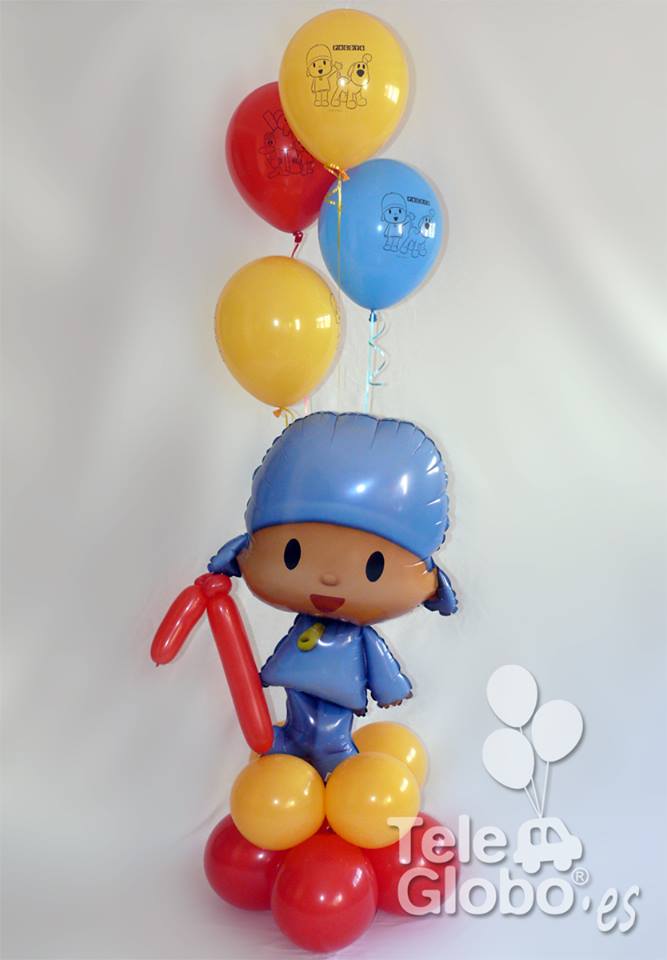 ramo de globos Pocoyo primer cumpleaños
