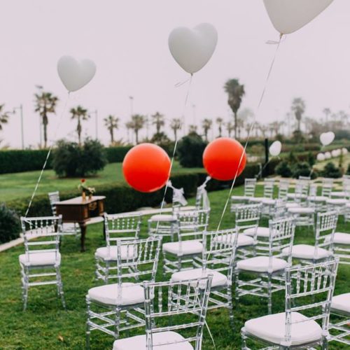 Decoración boda con globos de helio