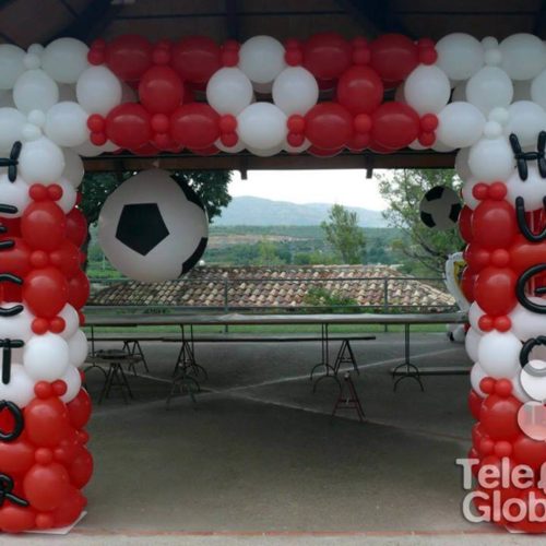 Arco de globos porteria de futbol